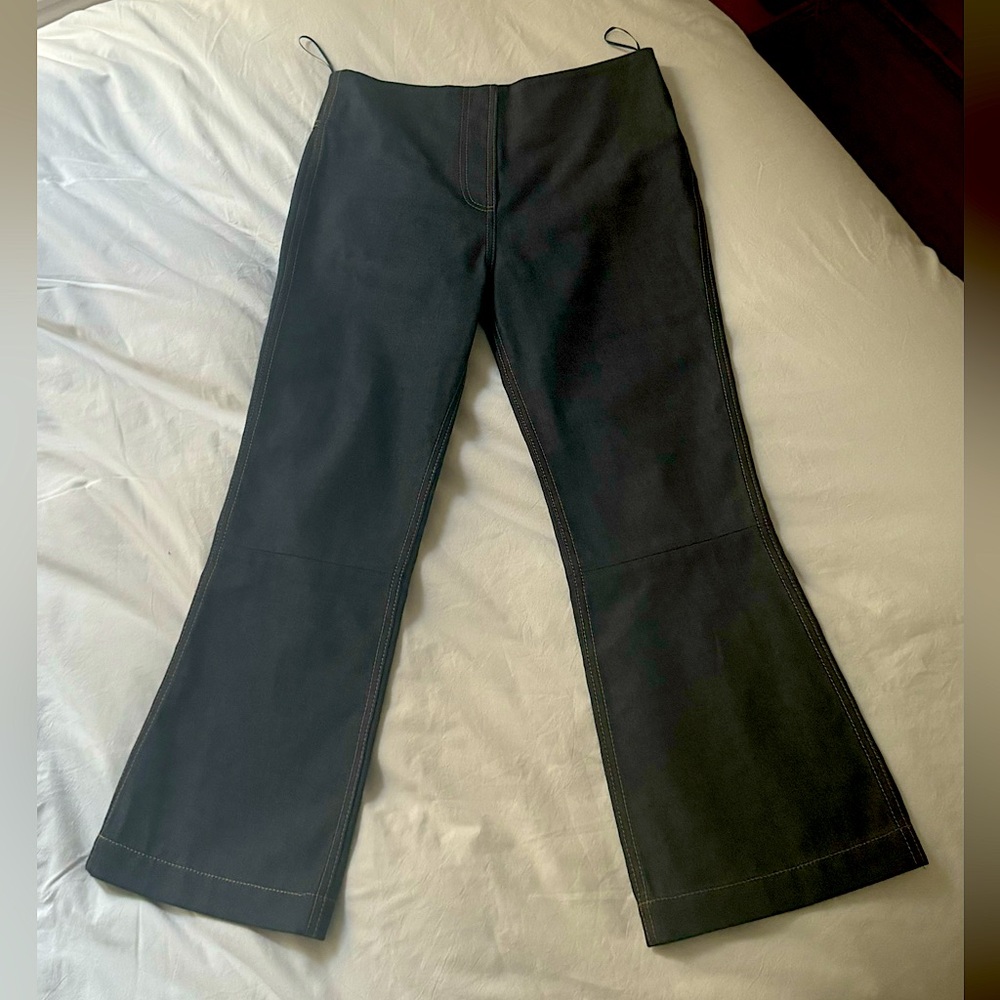 Alexander McQueen “McQ” denim 100% cotton crop capri jeans